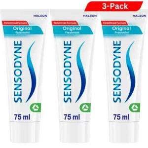 3 x Sensodyne Original Toothpaste Sensitive Teeth Sensitivity Relief Mint 75ml - Picture 1 of 7