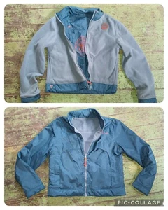 American Eagle 77 AE Y2K Vintage Fleece gefütterte Wende Nylon Jacke Gr. Large - Bild 1 von 12