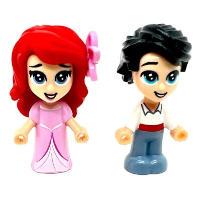 Lego Disney La Sirenita Ariel y el Príncipe Eric Minifiguras Micro Muñeca Lote B Foto 1 de 2
