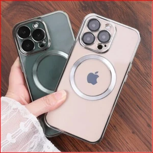 Magnetic Wireless Charging Transparent Case for Apple iPhone 14 13 12 11 Pro Max - Photo 1 sur 8