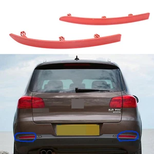 Pair Left&Right Rear Bumper Reflectors Reflex Light Lamp For VW Tiguan 2012-2014 - Picture 1 of 4