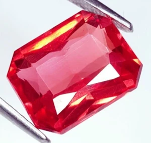 Zafiro Padparadscha natural de 12 quilates piedra preciosa suelta certificada corte octágono O129 - Imagen 1 de 12