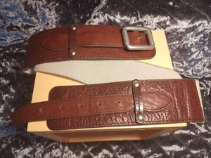 Vintage Topshop, Leather and Elastic Waist Cinching Belt, Metal Buckle and Studs - Picture 1 of 7