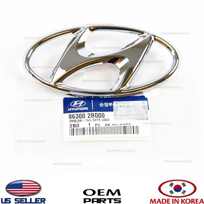 Original OEM emblema maletero trasero logotipo "H" 2010-16 Genesis cupé | 2007-12 Santa Fe Foto 1 de 4