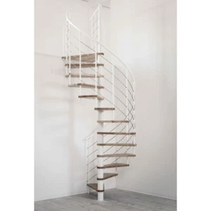 Interior VENEZIA Smart Spiral Staircase White Beech 120cm - Picture 1 of 9