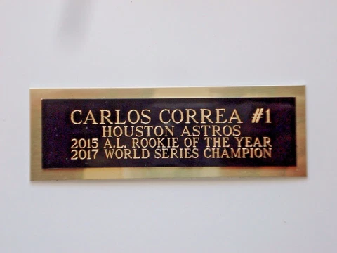 Carlos Correa Nameplate For A Signed Baseball Ball Cube Or Card Plaque 1" X 3" Cover