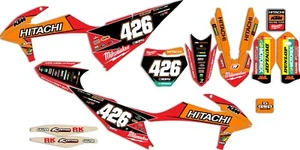 2019-2022 KTM SX-SXF 125-450 Team Hitachi KTM Kit & Plates Dirt Bike Graphics - Picture 1 of 3