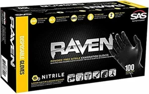 Raven 66519  Safety Powder-Free Nitrile Disposable Glove, X-Large, 7 Mil Thic... - Picture 1 of 12