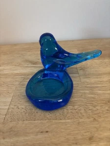 Vintage 1990 Bluebird of Happiness Bird Votive Tea Light Candle Holder  Made USA - Picture 1 of 5