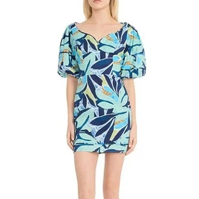 Vestido Vaina Donna Morgan Para Mujer 14 Popelina Floral Cuello Corazón Manga Abullonada Foto 1 de 4