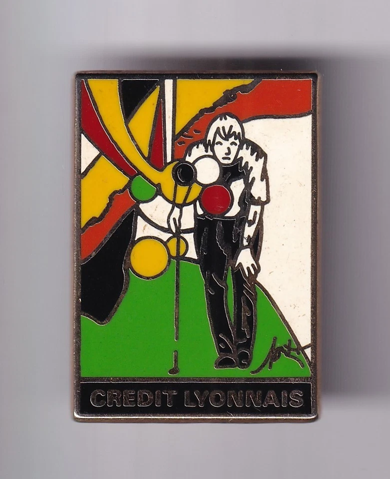 RARE PINS PIN'S .. SPORT PETANQUE JEUX DE BOULES CLUB BANQUE CREDIT LYONNAIS ~GB - Photo 1/1