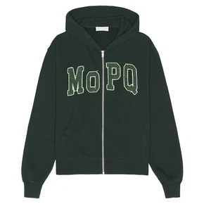 Neu mit Etikett MoPQ Museum Of Peace & Quiet University Kapuzenpullover mit Reißverschluss grün Kiefer Medium - Bild 1 von 5