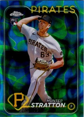 2023. Topps Chrome Hunter Stratton #USC137 Green/Blue Wave Refractor RC - Image 1 of 2
