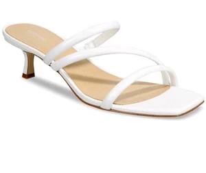 Michael Kors Celia Kitten Slide Sandals White Size 10 M Strappy Heels $125 - Picture 1 of 1