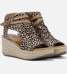 Blowfish Malibu Lacey C Rope Womens Vegan Espadrille Wedge Sandals Leopard 5-8 - Picture 1 of 7