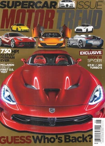 Motor Trend Auto Magazine SRT Viper McLaren BMW Spyder Bugatti Veyron 2012 - Bild 1 von 12