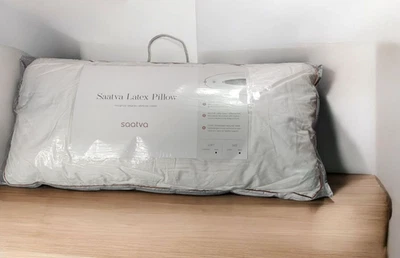 ALMOHADAS DE LÁTEX SAATVA KING SIZE BLANCAS ALGODÓN ORGÁNICO COMODIDAD HOTELERA DE LUJO Foto 1 de 4