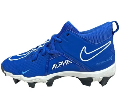 Nike Alpha Menace 3 Shark Kids Football Cleats Size 4Y Royal Blue CV0581-414 - Image 1 of 4
