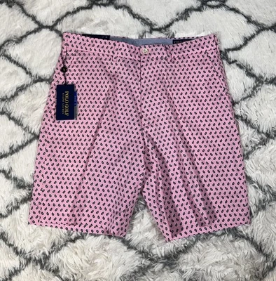 Pantalones Cortos POLO Golf Ralph Lauren Paisley Calce Clásico Rosa Para Hombre Talla 32 *NUEVOS* $98 Foto 1 de 4