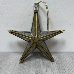 Adorno estrella de Navidad vintage victoriano estilo Tiffany metal/vidrio 5,5" - Imagen 1 de 11