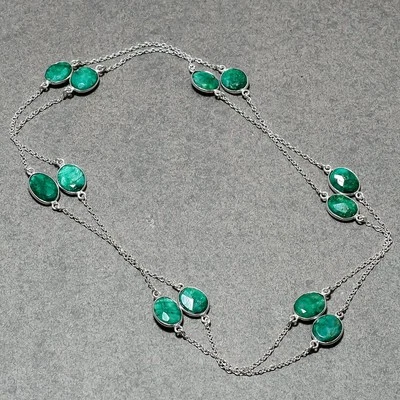 Facettierte Sakota Minen Smaragd (simuliert) Edelstein handgefertigte Schmuck... - Bild 1 von 4