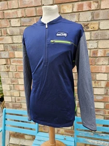 Nike Seattle Seahawks Pullover Defender NFL Sweater Quarter Zip Pro Sports UK L - Bild 1 von 13