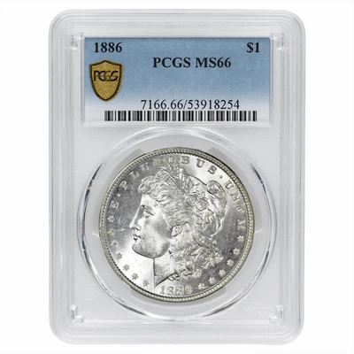1886 Morgan Silver Dollar $1 PCGS MS 66 - Image 1 of 3