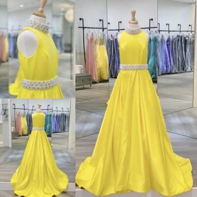 Teens Junior Toddler Long Girl Pageant Gown Formal Party Runway Carpet - Image 1 of 4