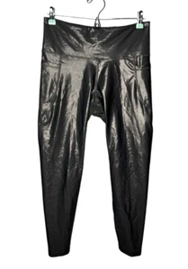 Old Navy Women Large Legging High Rise Black  Leather Faux Leather - Picture 1 of 6