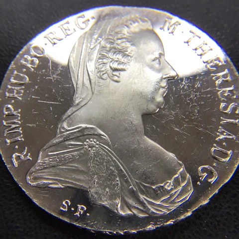 UNC PROOF | 1780 SF AUSTRIA MARIA THERESA SILVER 1 THALER UNC 41mm 28.1g KM #T1 Cover