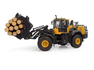 KOMATSU WA475-10 WHEEL LOADER YELLOW W/LOG GRAPPLE 1/50 UNIVERSAL HOBBIES UH8165 - Picture 1 of 5