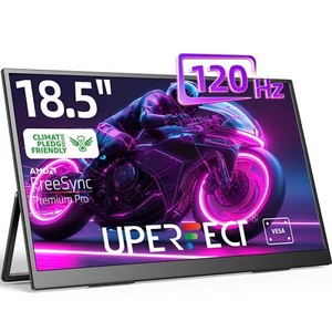 UPERFECT Portable Monitor 18.5 inch 120HZ Frameless FHD FreeSync Gaming Monitor - Picture 1 of 7