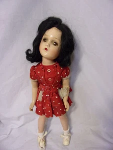 Vintage 17" Madame Alexander Wendy Doll Red Polka Dot Dress - Picture 1 of 7