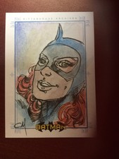 BATMAN ARCHIVES BATGIRL HAND DRAWN SKETCH CARD by CM