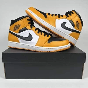 Nike Air Jordan 1 Mid Taxi Reverse Yellow Toe - Men's Size 11.5 - Picture 1 of 20