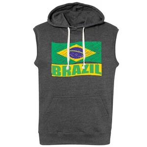 Brazil fifa world cup Soccer Brasil Futbol Sleeveless Fleece Pullover Hoody New - Picture 1 of 2