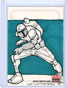 CLONE TROOPER 2009 TOPPS STAR WARS GALAXY SERIE 5 SCHEDA SCHIZZO di KATE GLASHEEN - Foto 1 di 2