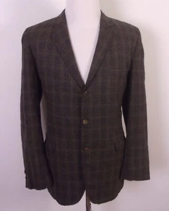 Vintage 50er 60er Langley Karo 3/2 Gold Knopf Roll Blazer Ivy Trad Canvas 42 R - Bild 1 von 8