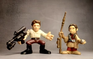 GALACTIC HEROES Figure Lot ~ STAR WARS Wave 13 / Han Solo  Princess Leia Boushh - Picture 1 of 3
