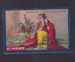 Altes Streichholzetikett Österreich BN182825 Indien Frau - Bild 1 von 1