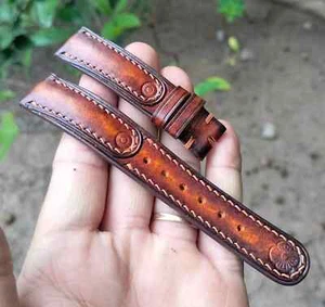 Genuine Cow skin Watch Strap Band Size 16 17 18 19 20 21 22 23 24 25 26mm - Picture 1 of 4