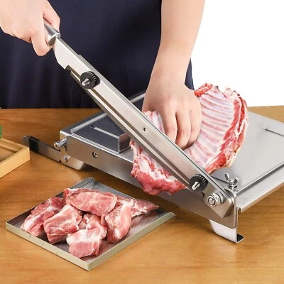 CGOLDENWALL 2 BLADES MANUAL RIBS MEAT CHOPPER SLICER STAINLESS STEEL BONE CUTTER - Image 1 of 4