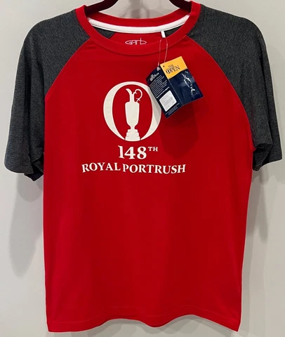 NWT - ROYAL PORTRUSH - 2019 BRITISH OPEN T-SHIRT - 148TH OPEN YOUTH SIZE XL NEW Cover