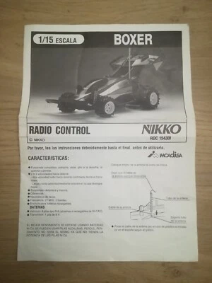 Nikko RC / Boxer 1:15 Radio Control / Manuel - Instruction - Book / Espagnol - Bild 1 von 4