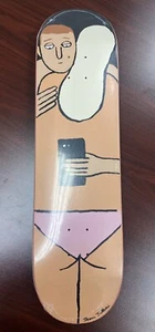 Almost Jean Jullien Pantalla de Seda Amantes Cubierta de Patín Caja Logotipo -11 de 50 FIRMADO - Imagen 1 de 2