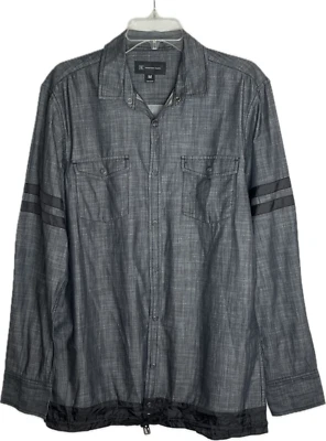 INC Men's Charcoal Gray Snap Shirt Size M - Image 1 of 4