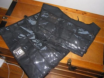 Gently Used UMBRA Black Parachute Fabric & Clear Plastic Jewelry Holder – 35 x 1 Foto 1 de 4