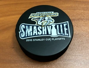 2010 NASHVILLE PREDATORS STANLEY CUP PLAYOFF HOCKEY PUCK OFFICIAL NHL TN v - Picture 1 of 4