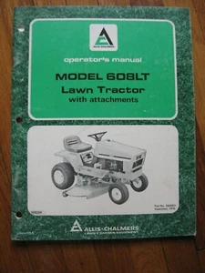 Allis Chalmers 608LT Lawn Tractor operators manual Mower Deck Snow Thrower - Picture 1 of 1