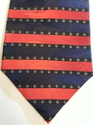 HOLIDAY'S BY BERGAMO NEW YORK - 100% SILK NECKTIE - RED - NAVY BLUE - GREEN - Image 1 of 4